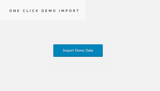 One click demo import